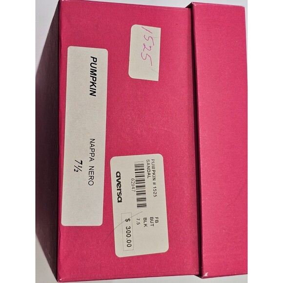 Butter Aversa Leather Kitten Heels Sandals Shoes Pumpkin 1525 Women's‎ 7.5 NEW - Picture 10 of 11